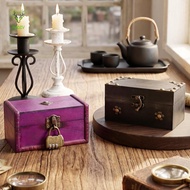 RADIV Multifunctional Treasure Chest, Antique Vintage Jewelry Storage Box with a Lock, Escape Room P
