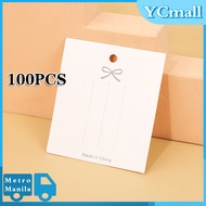 100pcs Unique White Hairpin Card Hair Clip Card Simple Jewelry Paper Cards