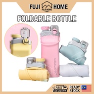 🏠READY STOCK🏠 600ML Foldable Water Bottle Outdoor Gym Travel Camping Folding Collapsible Silicone Sp