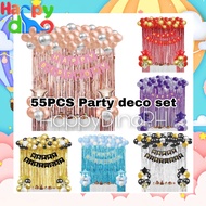 55PCS Birthday Decoration Set Rubber balloon Foil curtain HBD Banner Set Partyneeds Happy Dino