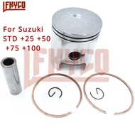 Motorcycle Engine Part STD +25 +75 +50 +100 56MM 56.25MM 56.5MM 57MM Bore Pin 14mm Piston Ring Kit f