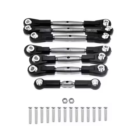 7Pcs Steel Steering Link Rod Linkage Servo Rod Set for TT-02B TT02B 1/10 RC Car Upgrade Parts Access