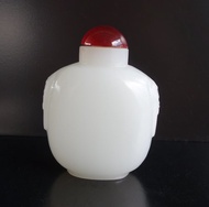 snuff bottle白料器 鼻煙壺 126公克 琉璃 擺件 藝術