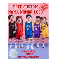Kids Basketball Jersey Kids Basketball Suit Custom Name Number Premium Kids Sportswear