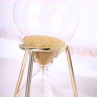 Metal Frame Hourglass Hourglass Home Decoration Timing Glass White Hourglass Decoration Office Deskt
