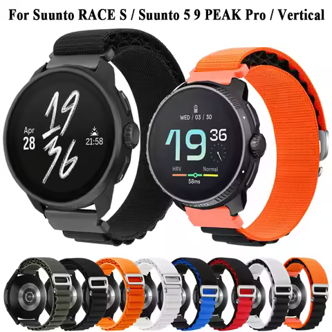 22mm Sport Nylon Strap For Suunto RACE S / RACE / 5 Peak / 9 Peak Pro / Ocean Watch Band For Suunto