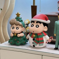 Christmas Crayon Shin-chan Figurine Snowman Shin-chan Shin-chan Cute Plush Toy Desktop Decoration Or