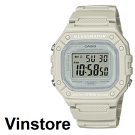 [Vinstore] Casio W-218H Beige Resin Sports Women Kids Watch W-218HC-8AVDF W-218HC-8A W218HC-8A