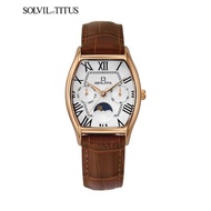 Solvil et Titus W06-03220-003 Women's Quartz Analogue Watch in White Dial and Leather Strap