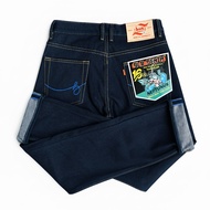 BLR DENIM Selvedge Accent 16oz Button Fly Sanforized Raw Denim slim straight article Neptunus 16oz