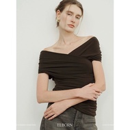 DPS Genuine Korean Dongdaemun Korea Daigou elborn Cross Elastic Fitted Top coco m.moi Pre-Order Cros