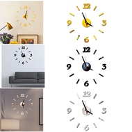 นาฬิกาแขวน3D แบบทำมือสำหรับสำนักงานบ้านนาฬิกาทันสมัยไร้กรอบขนาด40ซม. สติกเกอร์ติดกระจกอะคริลิคโรงแรมการออกแบบห้องนั่งเล่นของตกแต่งโรงเรียน