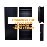 Bundle 2 door wardrobe and 1 door