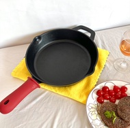 Sam Box Horse Montigny Cast Iron Skillet round 25cm Steak Pan Flat Bottom Pot Tramontina Non-Stick L