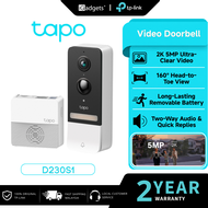 TP-LINK TAPO D230S1 WIFI 2K+ 4MP 5200MAH BATTERY VIDEO CAMERA DOORBELL KIT SMART DOORBELL (TAPO D230