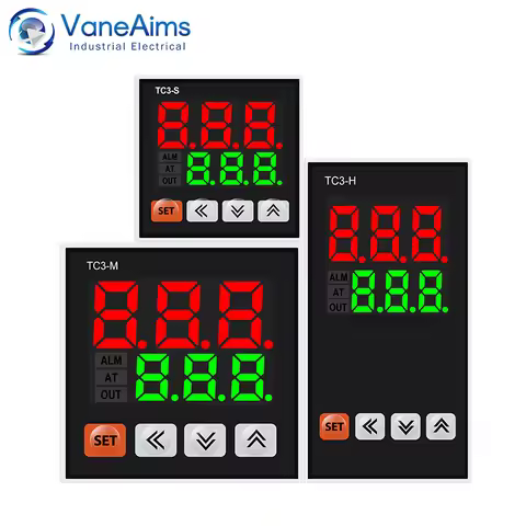 Thermoregulator Temperature Controller 220v AC PT100 K J Input TC3S TC3H TC3M PID Digital Thermostat