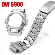 Stainless Steel Protective Watch Case For Casio G Shock DW6900 Bezel Watch Band DW-6900SLG-1 DW-6900SN-1 DW-6900LS-2 Wrist Strap