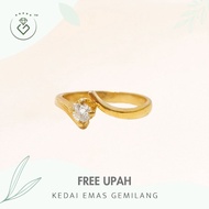 [Kedai Emas Gemilang] 2001488 {YS} Diamond Gold Ring (9) (2.45G) [835 Gold]