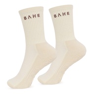 Bahe Womens Studio Grippy Crew Socks (Coconut) - Sports Direct