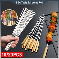 10/20 PCS BBQ Skewers Reusable Stainless Steel Stainless Steel Grilling Kebab Stick Grill Stick BBQ 
