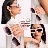 Asos Mid Square frame in White sunglasses Auth Uk (Actual Pictures Included)