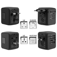 Universal Travel Adapter 4 Usb Portable Usb Charger - Black