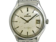 [專業] 機械錶 [ENICAR S3039] 英納格 圓型自動上鍊錶[銀色面+日期]時尚/軍錶/中性錶