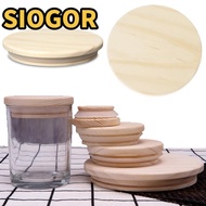 SIOGOR Wood Lids Reusable Bottle Sealing Caps Compatible Canning Storage