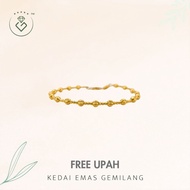 [Kedai Emas Gemilang] 600226 Gold Bangle (6) (3.96G) [585 Gold]