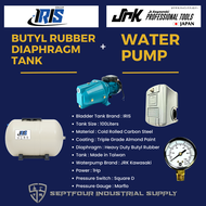 JRK Kawasaki 1HP JET  Water Pump JRK-JET100CU  with IRIS 100L Horizontal Bladder Tank/Butyl Rubber D