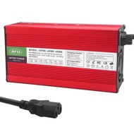 58.4V 10A Charger 48V LiFePO4 Battery Charger Red Aluminum Case for 16S 48V LiFePO4 Battery Pack Fas