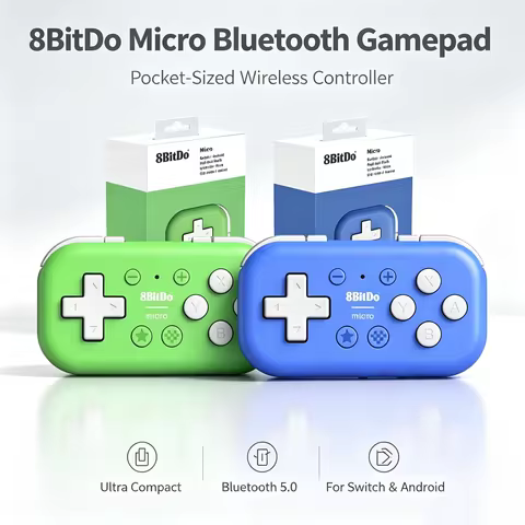 8Bitdo Micro Bluetooth Mini Gamepad Pocket-sized Mini Game Controller for Nitendo Switch 1/2 iOS And