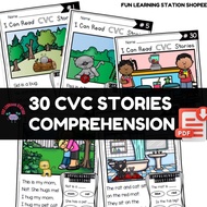 Q29 CVC Stories Reading passages comprehension Sight Words I Bacaan CVC Kanak  Kindergarten English