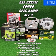 COMBO EX5 DREAM SPEC 54MM HALF SPEC BLOCK EX5 DREAM 54MM SC HEAD 27 23 CAM ESR CRANKSHAFT EX5 DREAM 