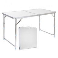 โต๊ะอเนกประสงค์ โต๊ะอาหาร (ไม่มีเก้าอี้) แบบพับอลูมิเนียม ปรับความสูงได้ แบบพกพา ไว้ปิคนิค