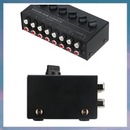 Channels Passive Stereo Mixer Mini Audio Mixer Portable Sound Mixer Input Ultra Low Noise for Live S