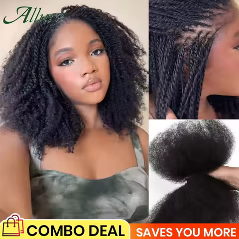 Afro Kinky Bulk QVR Human Hair For Mini Twist Braiding Loc Extensions & Crochet afro Kinky Curly bul