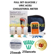 EasySure GCU Blood Glucose/Cholesterol & Uric Acid Meter (10/25STRIP+25ALCOHOL+25LANCET)