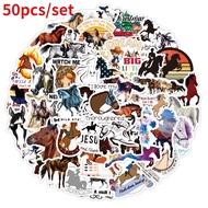 50pcs/set Equestrian Graffiti Stickers Waterproof Luggage Laptop Scooter Water Cup Decoration Stickers