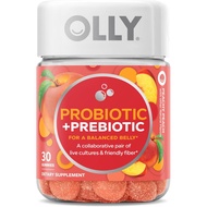 Olly Probiotic + Prebiotic Gummy, 00 Million Cfus, Fos, Adult Chewable Supplement For Men And Women,