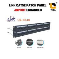 LINK CAT5E PATCH PANEL 48 PORT ENHANCED(2U) w Support / LINK CAT 5E PATCH PANEL 24 PORT ENHANCED(1U)