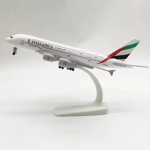 20CM A380 Emirates Airline 1:400 Airbus Alloy Aircraft Model Die-cast Airplane Model with Wheel Stan