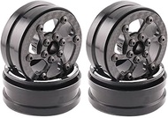 1.9 Inch beadlock Wheel Rims,4PCS Crawler Carbon Fiber Wheels Rims for 1/10 RC Crawler Capra SCX10 T