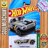 Hotwheels 62 Corvette Gasser Grey Diecast Toy Car Hotrod