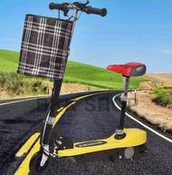 (อัพเกรดใหม่สุด) สกู๊ตเตอร์ไฟฟ้า Electric Scooter 24V มีตะกร้าหน้า ไม่ว่าจะเป็นผู้ใหญ่หรือเด็กก็สามา