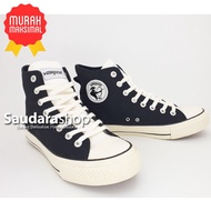 Sepatu Warrior POSEIDON Black HC / Sepatu Warrior POSEIDON Hitam HIGH