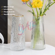 Flower Vase Ancient Glass Vase With Gold Border Yale77 Vase Decoration Living Room Fresh Flower Arrangement 21cm High