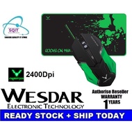 Wesdar X2 Gaming Mouse 2400dpi with Mouse Pad support Desktop/Laptop