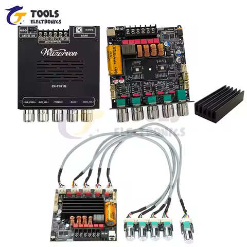 ZK-TB21Q Bluetooth Digital Amplifier Board 2.1 Channel 50W+50W+100W Lossless APTX Subwoofer HiFi Aud