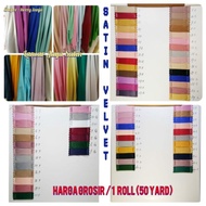 BOOM SALE Kain Satin Velvet Roll. Bahan Satin Velvet Roll. Kain Satin